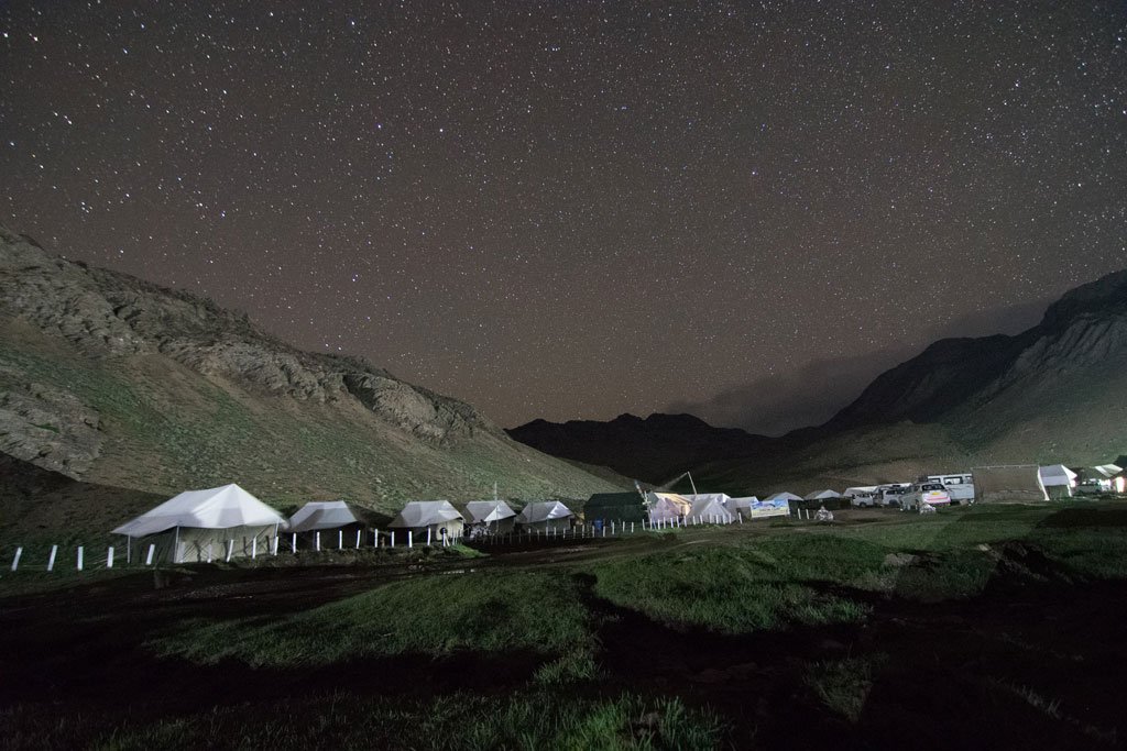 Camping at Chandratal Lake, Spiti